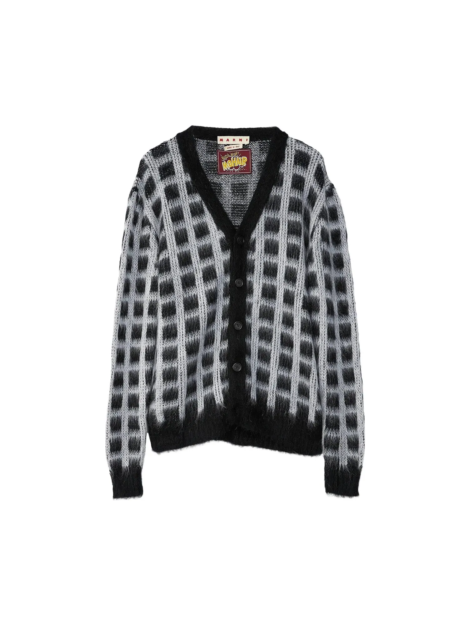 Кардиган в клетку Marni Черный — черный
