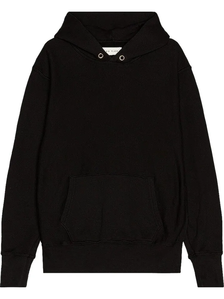 Худи Les Tien Cropped Hoodie 'Jet Black' — черный