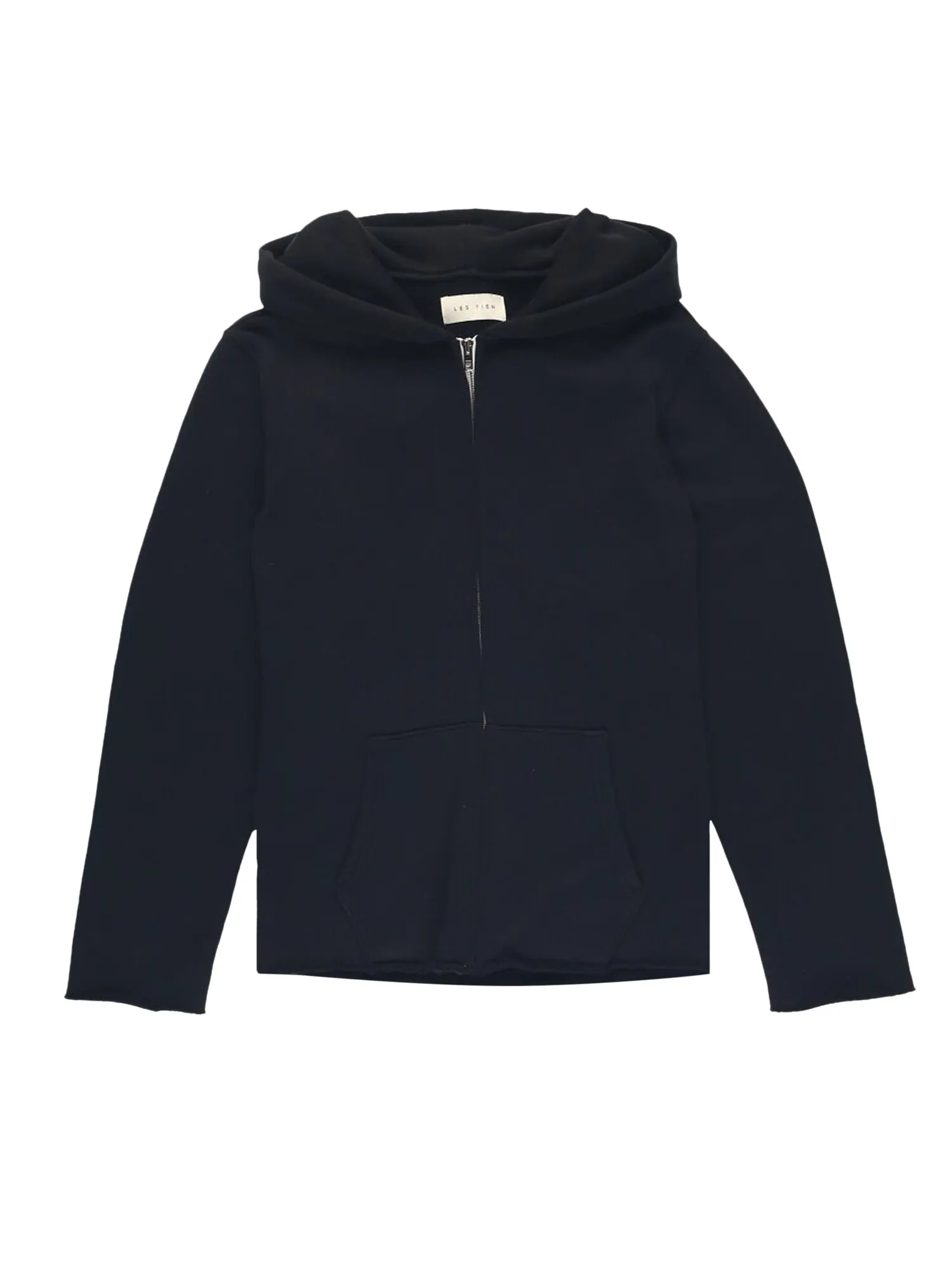 Толстовка на молнии Les Tien Raw Jet Black — черный