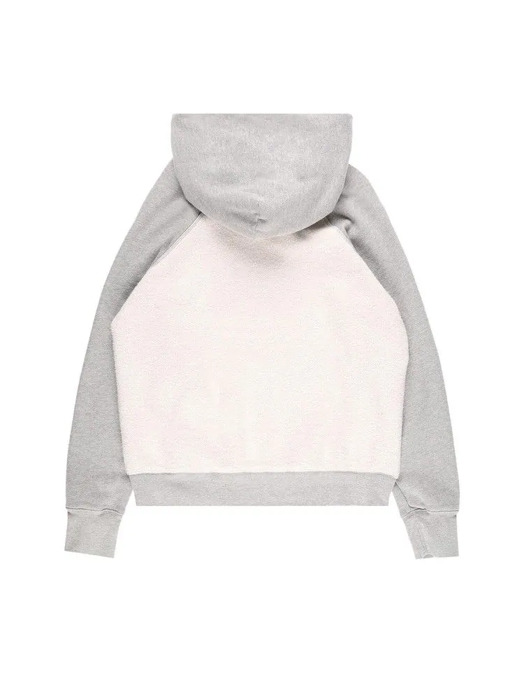 Худи Les Tien Heavyweight Classic Raglan Hoodie 'Heather Grey' — изображение 2 из 2, серый