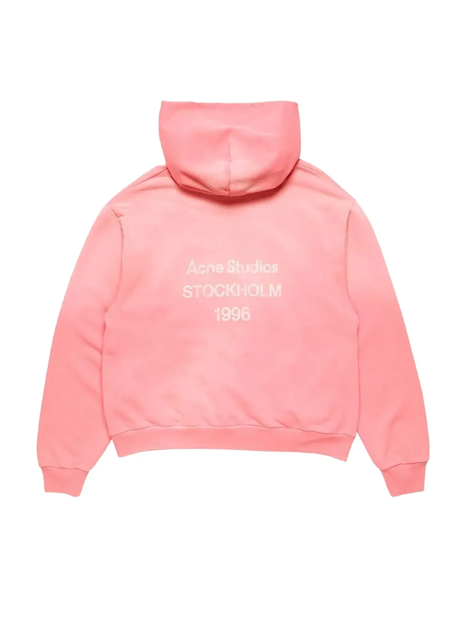Толстовка Acne Studios Fleece Logo Hoodie — изображение 2 из 2, розовый