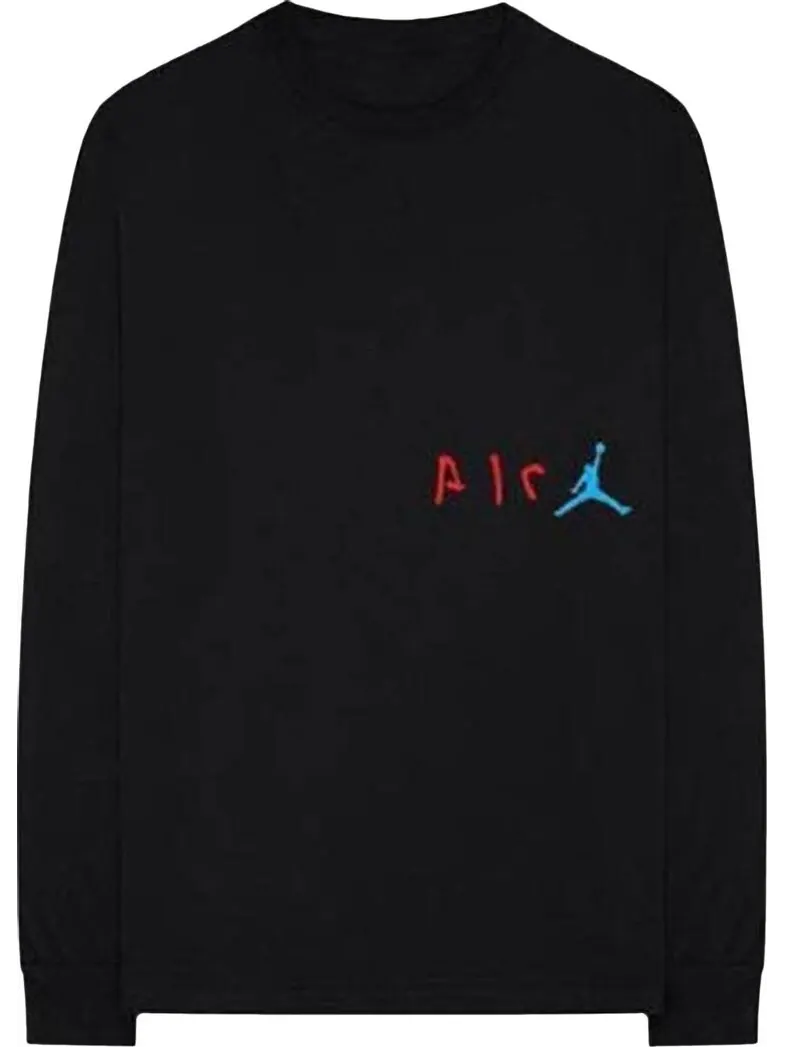 Футболка Cactus Jack by Travis Scott x Air Jordan Long-Sleeve T-Shirt I 'Black'