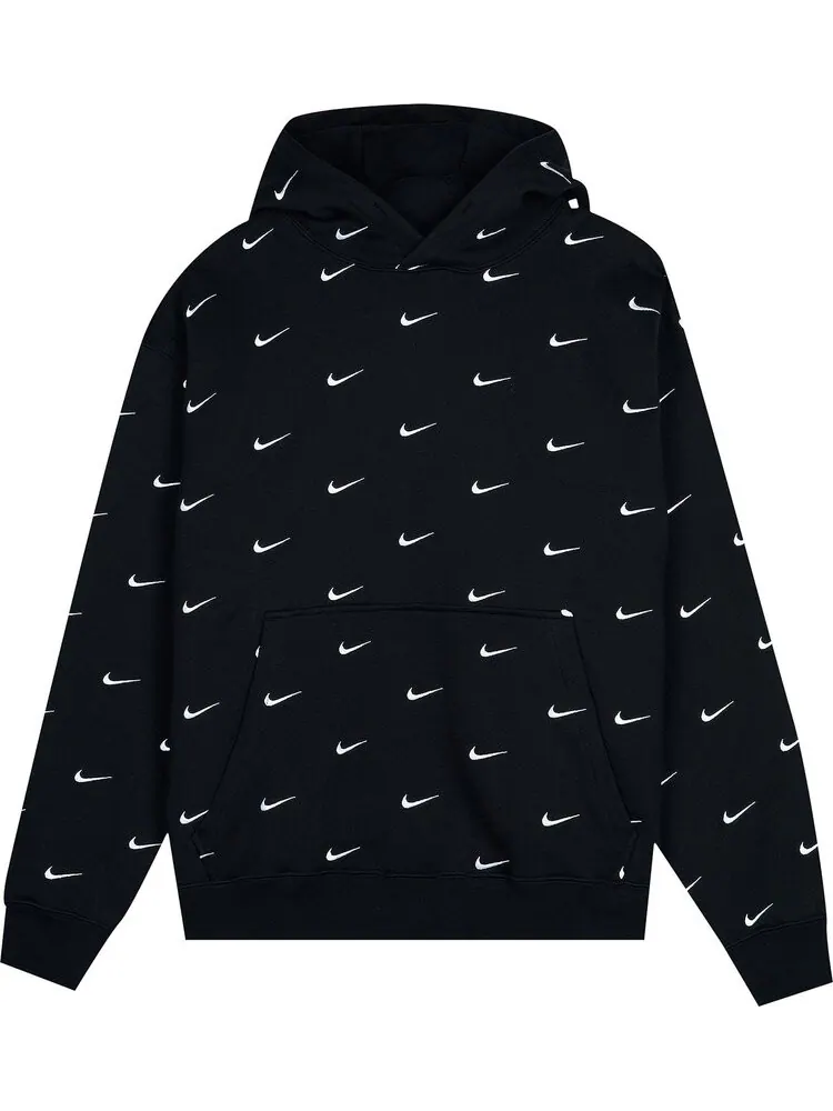 Худи Nike All Over Swoosh Logo Hoodie 'Black' — изображение 1 из 1, черный