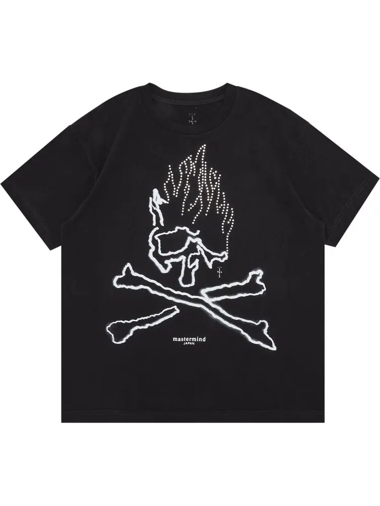 Футболка Cactus Jack by Travis Scott For Mastermind Skull Tee 'Black'