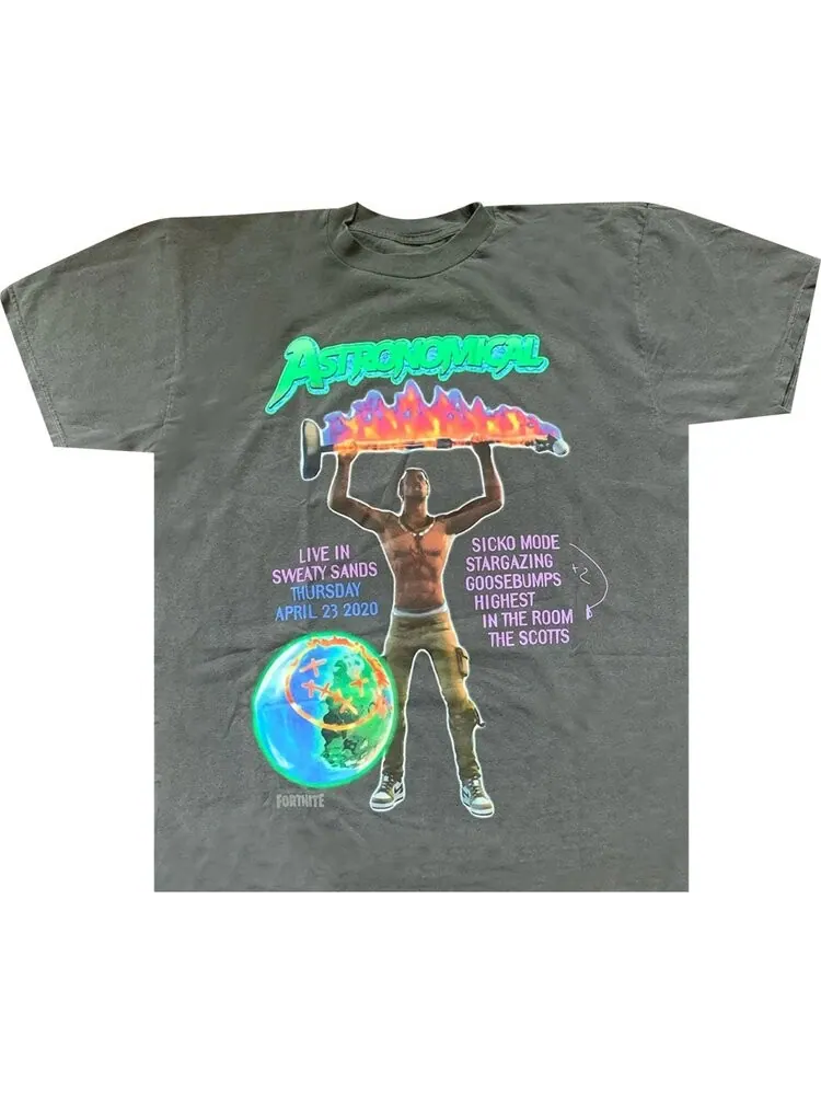 Футболка Cactus Jack by Travis Scott Back Bling T-Shirt 'Graphite'