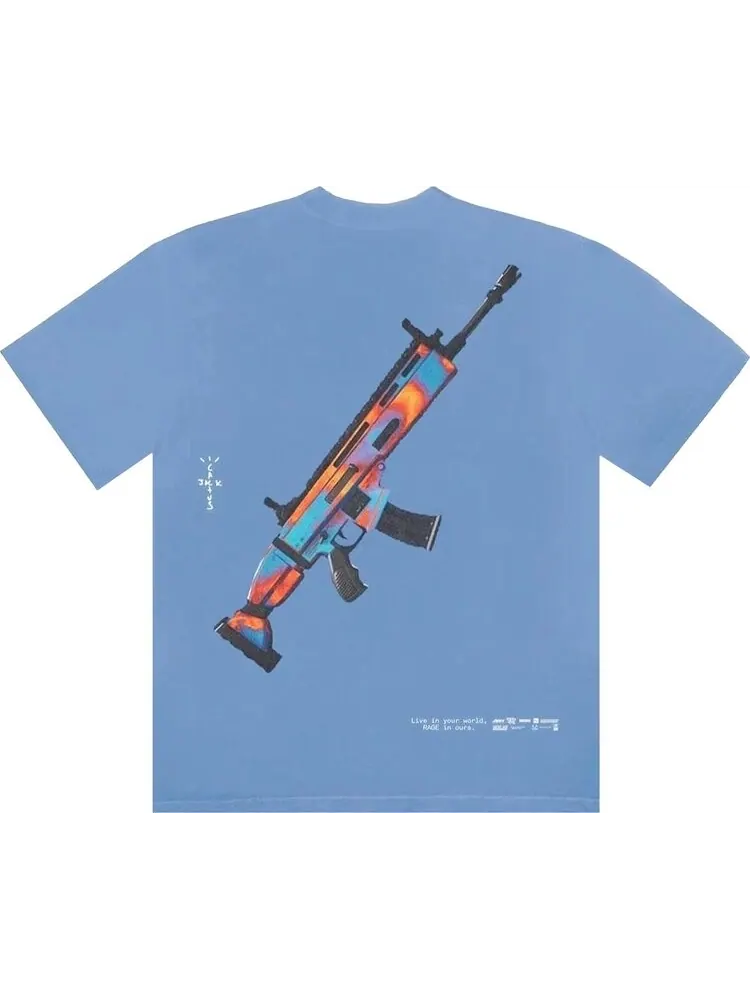 Футболка Cactus Jack by Travis Scott The Scotts Astro Goosebumps T-Shirt 'Blue' — изображение 2 из 2, синий