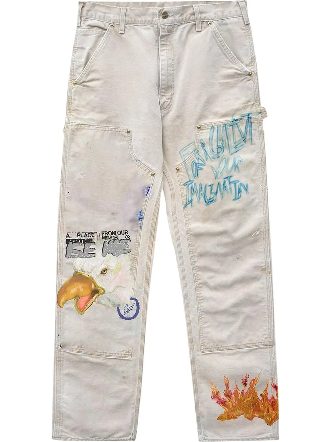 Брюки Cactus Jack by Travis Scott For Fragment Painters Imagination Pant 'White'