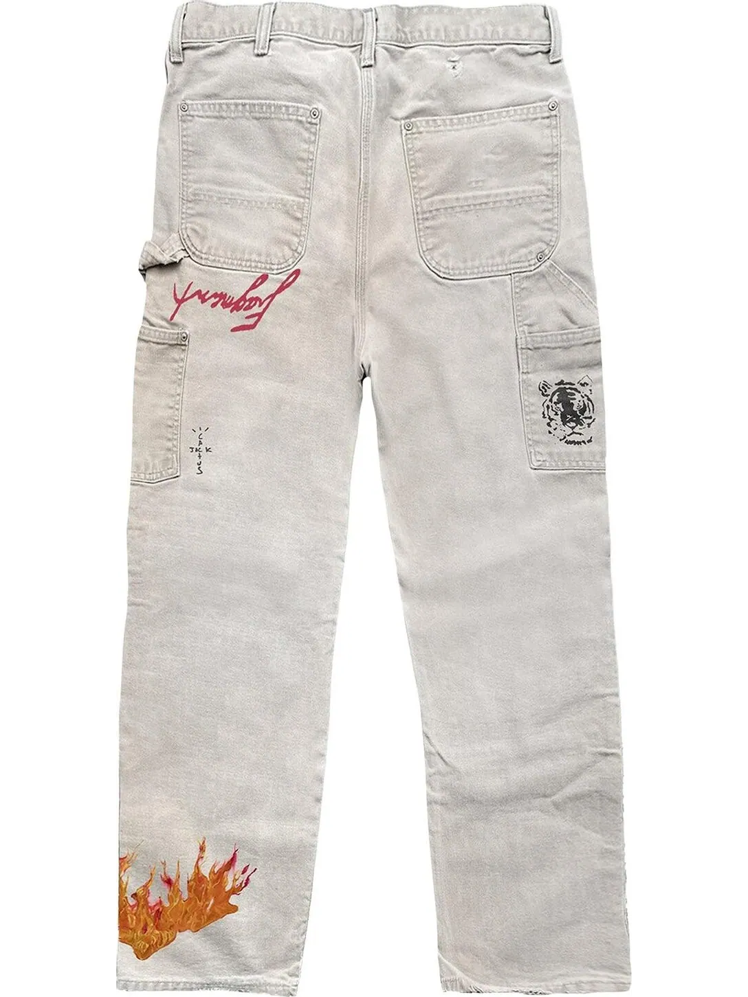 Брюки Cactus Jack by Travis Scott For Fragment Painters Imagination Pant 'White' — изображение 2 из 2, белый