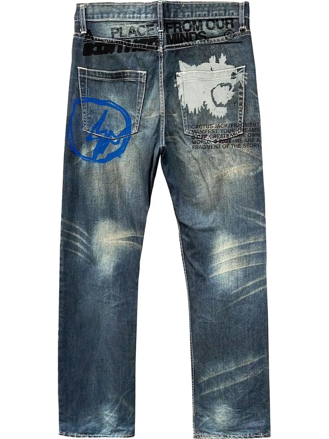 Брюки Cactus Jack by Travis Scott For Fragment From Our Minds Denim Pant 'Blue' — изображение 2 из 2, синий