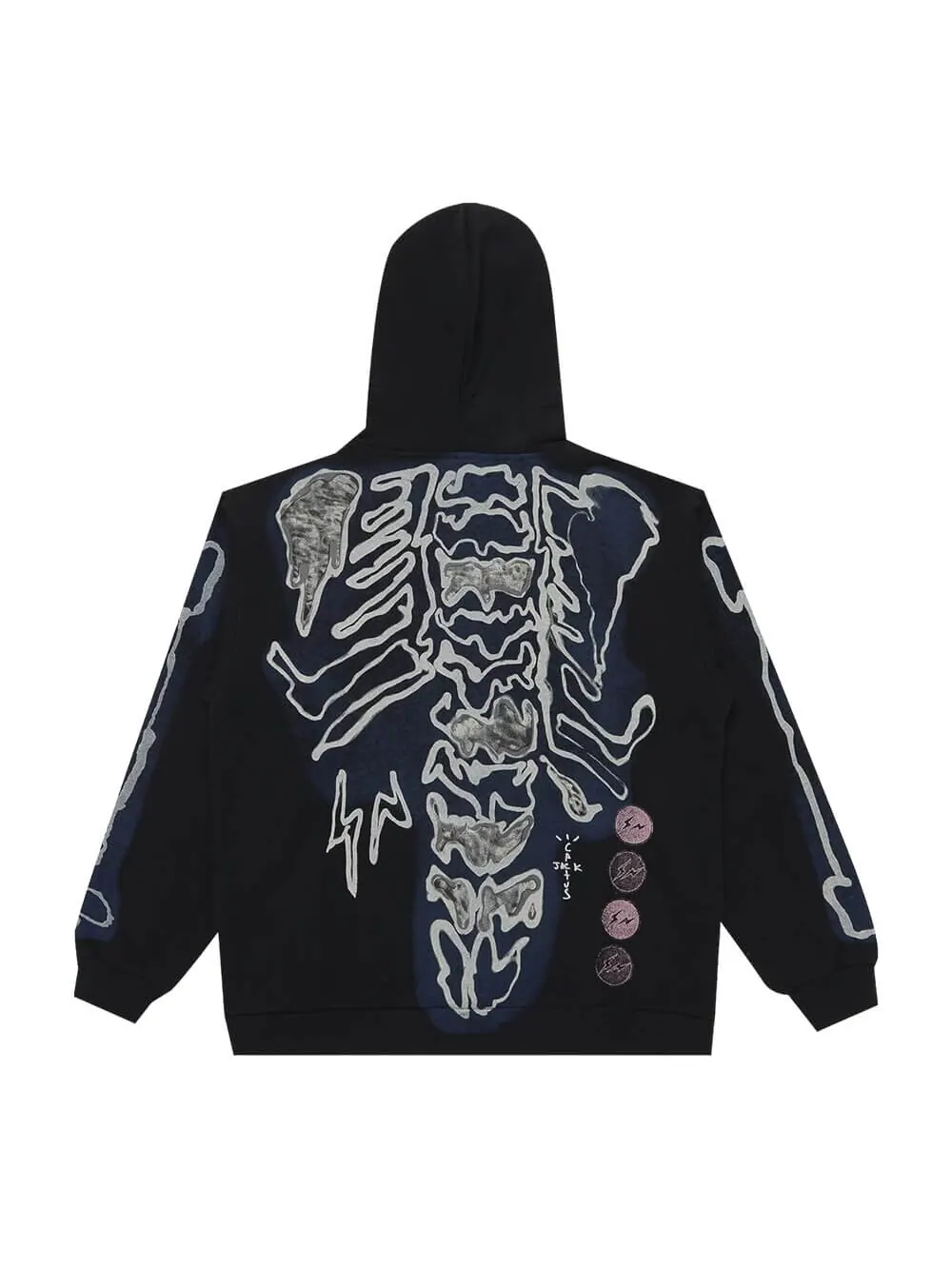 Толстовка Cactus Jack Skeleton Graffiti — изображение 2 из 2, черный