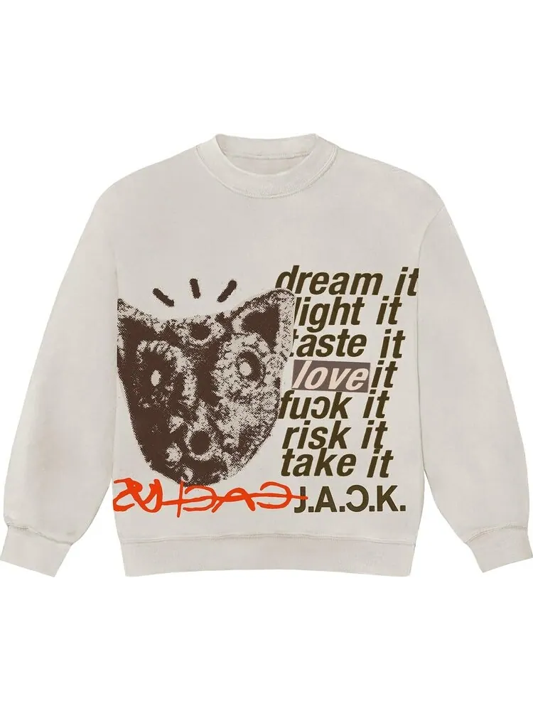 Толстовка Cactus Jack by Travis Scott D.L.T.L.F.R.T. Crewneck 'Off White'