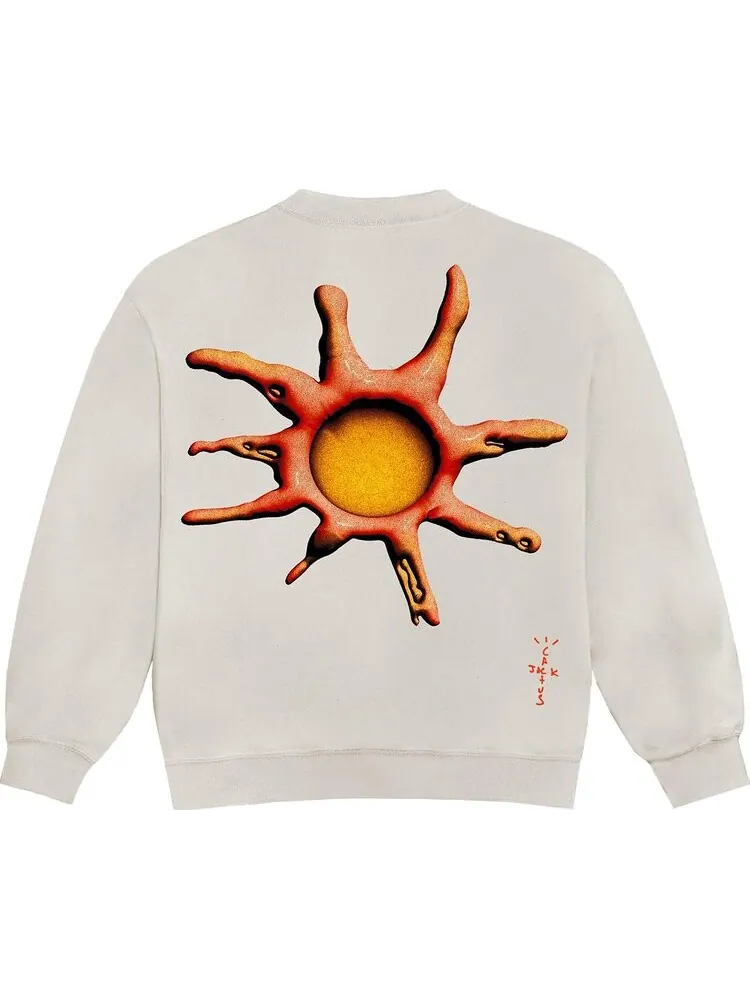 Толстовка Cactus Jack by Travis Scott D.L.T.L.F.R.T. Crewneck 'Off White' — изображение 2 из 2, бежевый