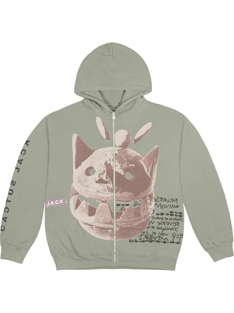 Худи Cactus Jack by Travis Scott New Sight Zip Up Hoodie 'Sage'