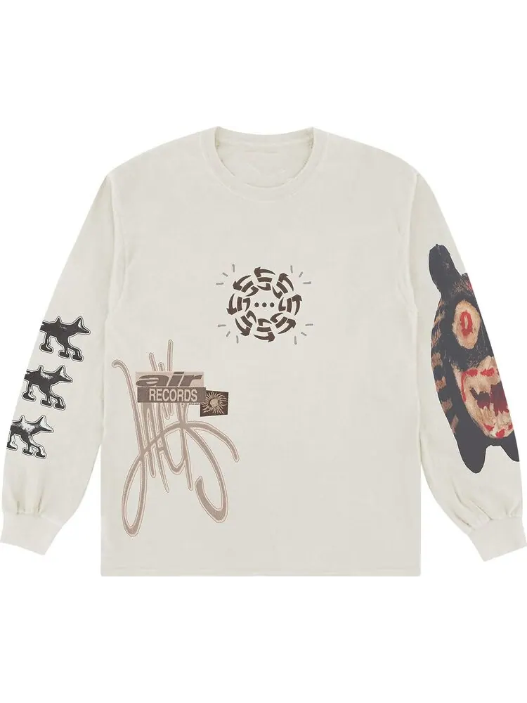 Лонгслив Cactus Jack by Travis Scott Air Records Long-Sleeve Tee 'Off White'