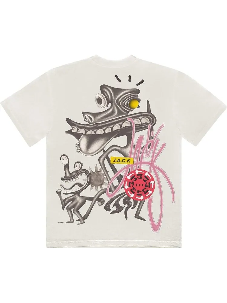 Футболка Cactus Jack by Travis Scott Artifacts Tee 'Off White' — изображение 2 из 2, бежевый