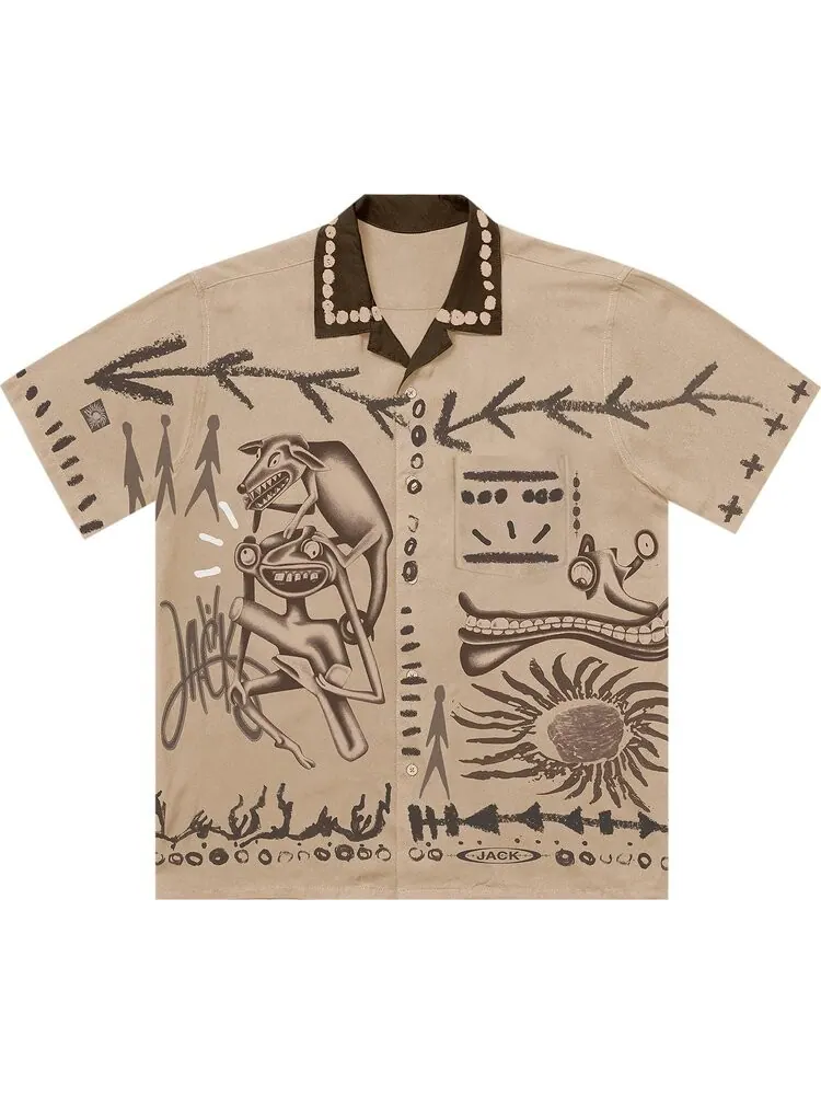 Рубашка Cactus Jack by Travis Scott Painter's Button Up Shirt 'Off White'
