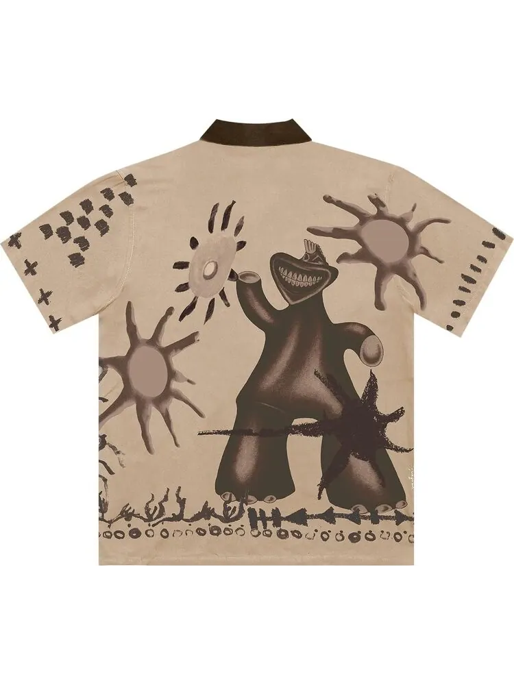 Рубашка Cactus Jack by Travis Scott Painter's Button Up Shirt 'Off White' — изображение 2 из 2, бежевый