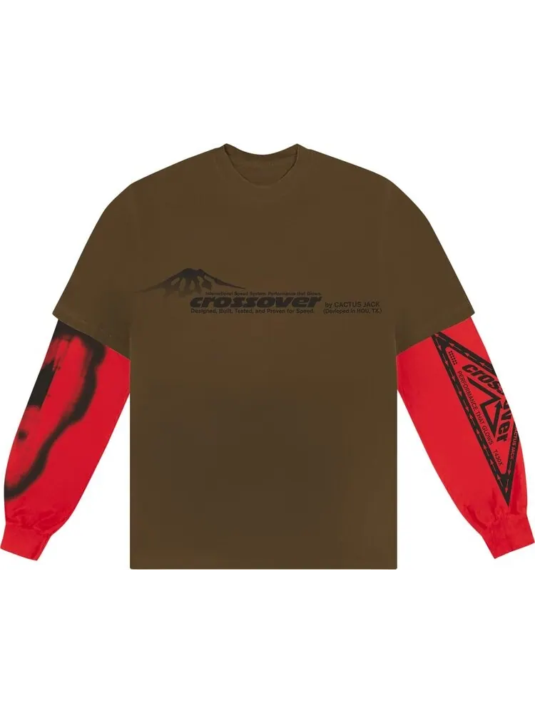 Лонгслив Cactus Jack by Travis Scott Crossover Long-Sleeve 'Brown/Red'