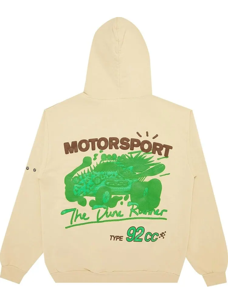 Худи Cactus Jack by Travis Scott Motor Sport Hoodie 'Medium Olive' — изображение 2 из 3, зеленый