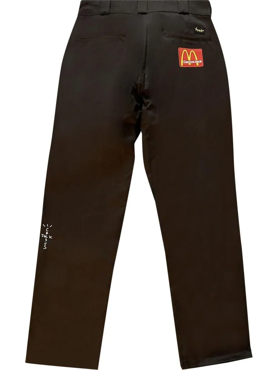 Брюки Cactus Jack by Travis Scott x McDonald's Billions Served Work Pants 'Brown' — изображение 2 из 2, коричневый