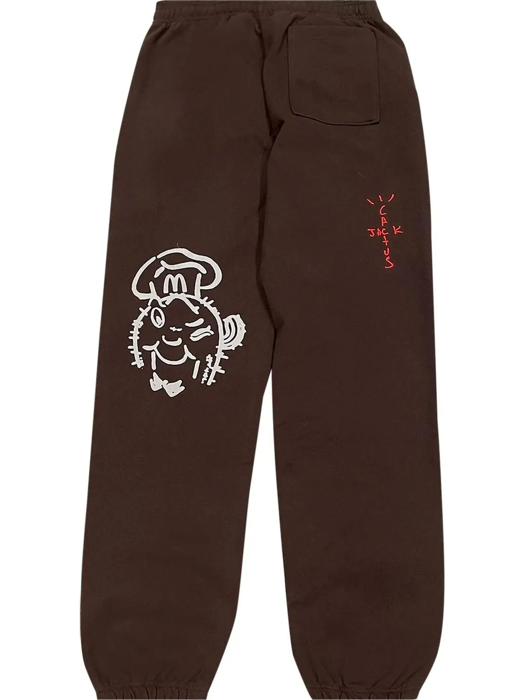 Спортивные брюки Cactus Jack by Travis Scott x McDonald's Sticker Bomb Sweatpants 'Brown' — изображение 2 из 2, коричневый