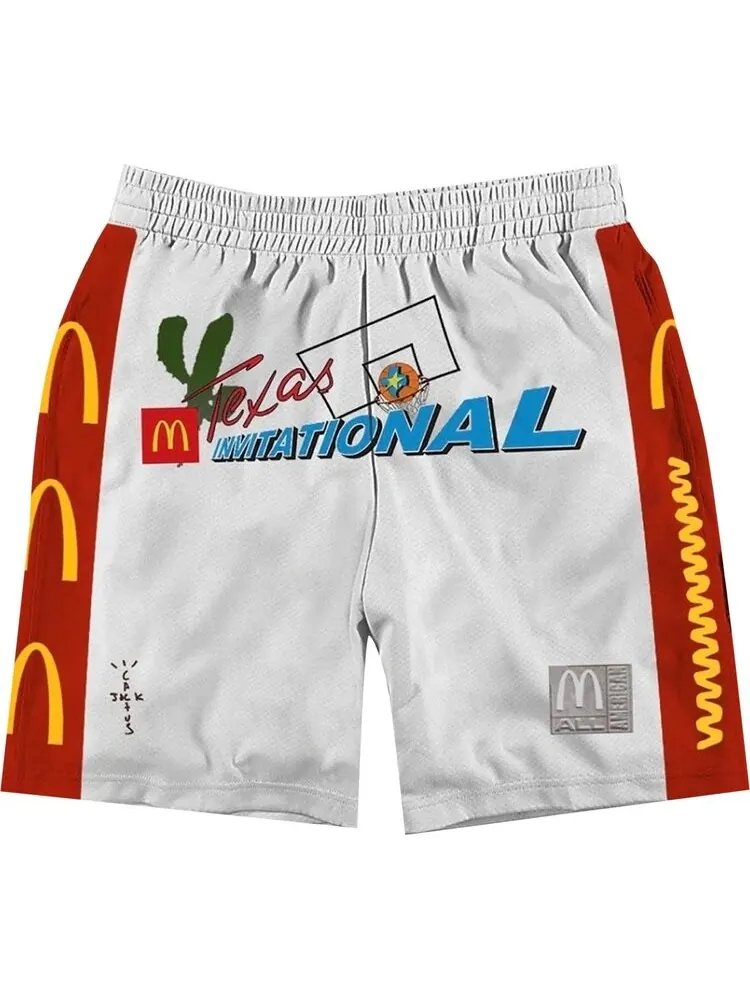 Шорты Cactus Jack by Travis Scott x McDonald's All American Shorts 'White'