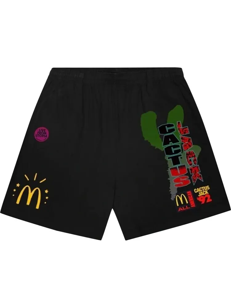 Шорты Cactus Jack by Travis Scott x McDonald's All American '92 Shorts II 'Black'