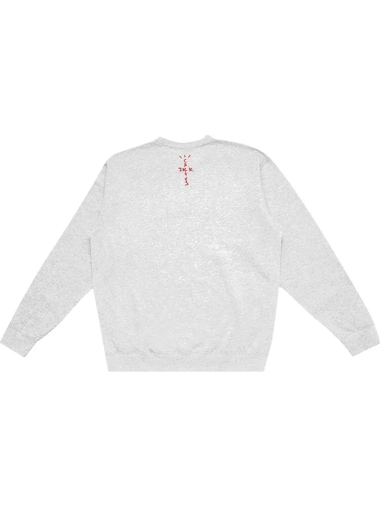 Толстовка Cactus Jack by Travis Scott x McDonald's Spelling Crewneck II 'Ash Heather' — изображение 2 из 2, серый