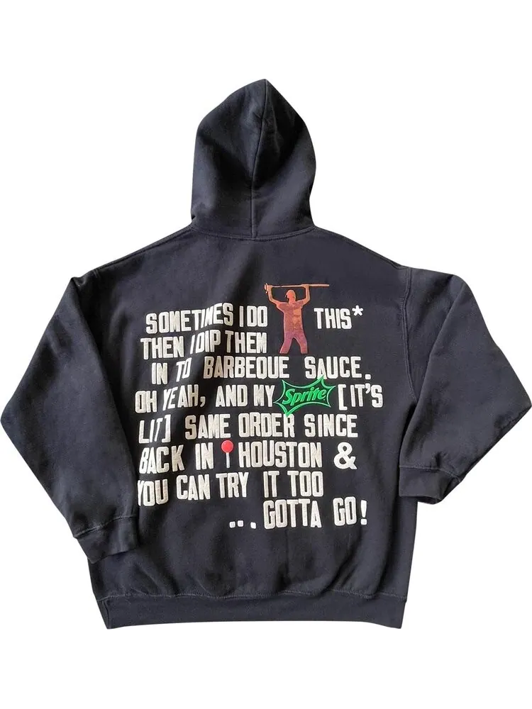 Худи Cactus Jack by Travis Scott x Cactus Plant Flea Market Script Hoodie 'Black' — изображение 2 из 2, черный