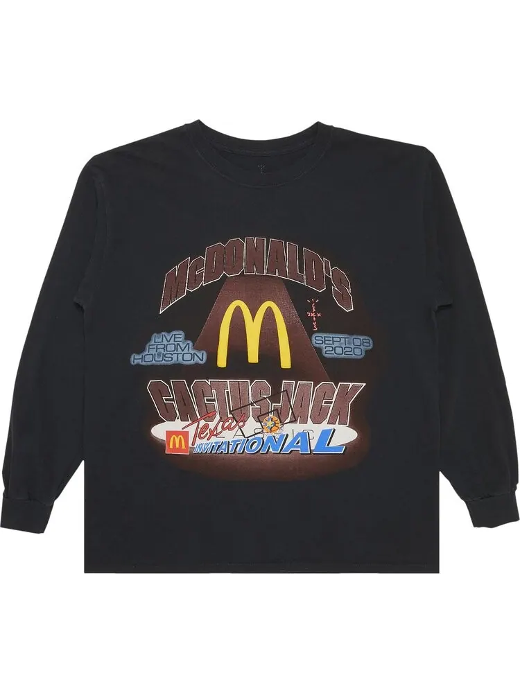 Футболка Cactus Jack by Travis Scott x McDonald's Invitational Long-Sleeve T-Shirt 'Black'