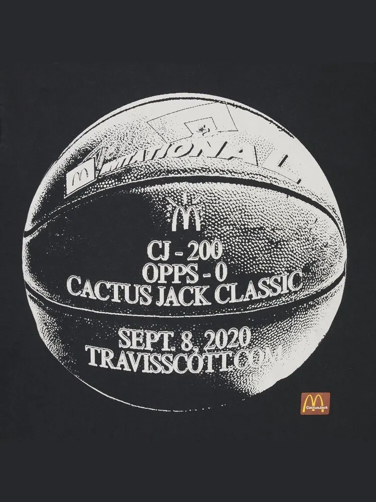 Футболка Cactus Jack by Travis Scott x McDonald's Invitational Long-Sleeve T-Shirt 'Black' — изображение 3 из 3, черный