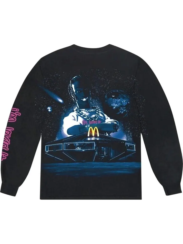 Свитшот Cactus Jack by Travis Scott x McDonald's с принтом — изображение 2 из 2, черный