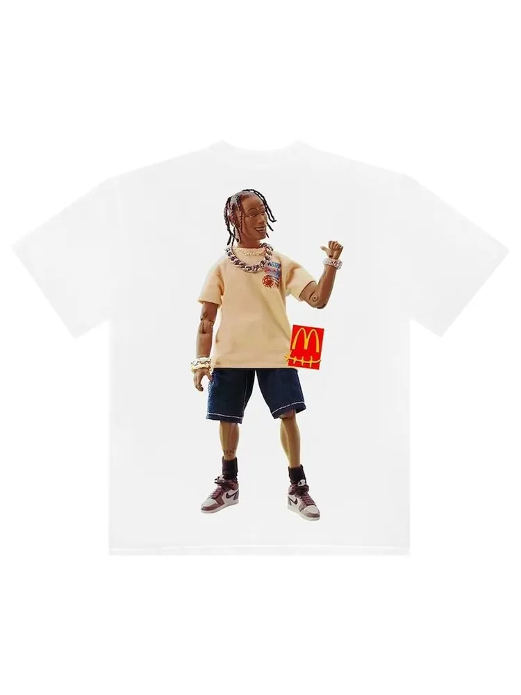 Футболка Cactus Jack by Travis Scott x McDonald's с логотипом — изображение 2 из 2, белый