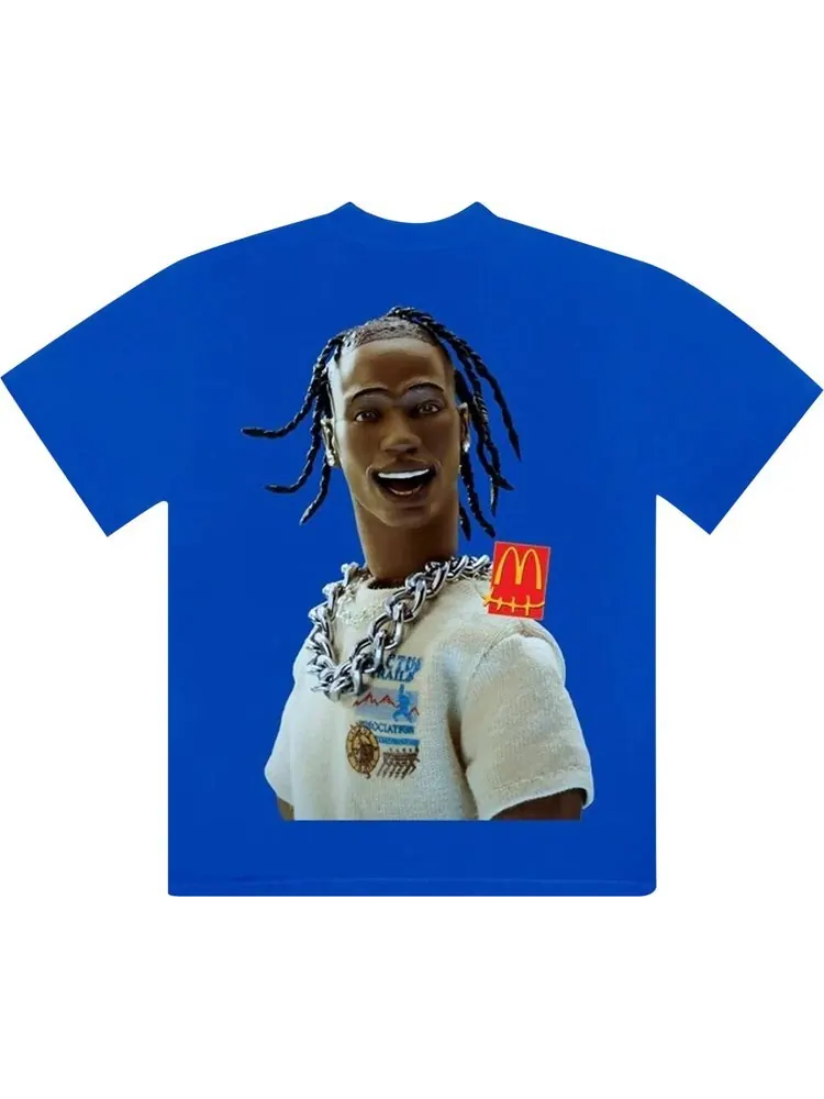 Футболка Cactus Jack by Travis Scott x McDonald's Action Figure Series III T-Shirt 'Royal' — изображение 2 из 2, синий
