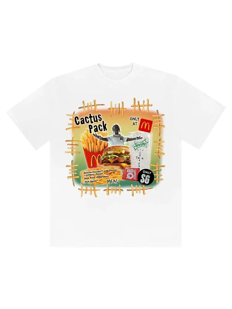 Футболка Cactus Jack by Travis Scott x McDonald's Cactus Pack Vintage Bootleg T-Shirt II 'White'