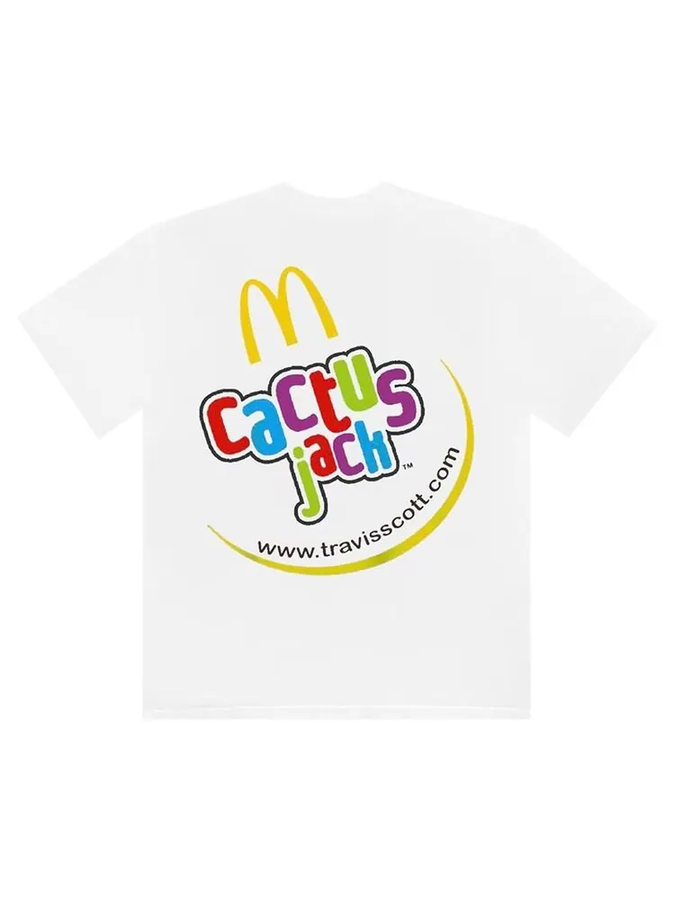 Футболка Cactus Jack by Travis Scott x McDonald's Smile T-Shirt 'White' — изображение 2 из 2, белый