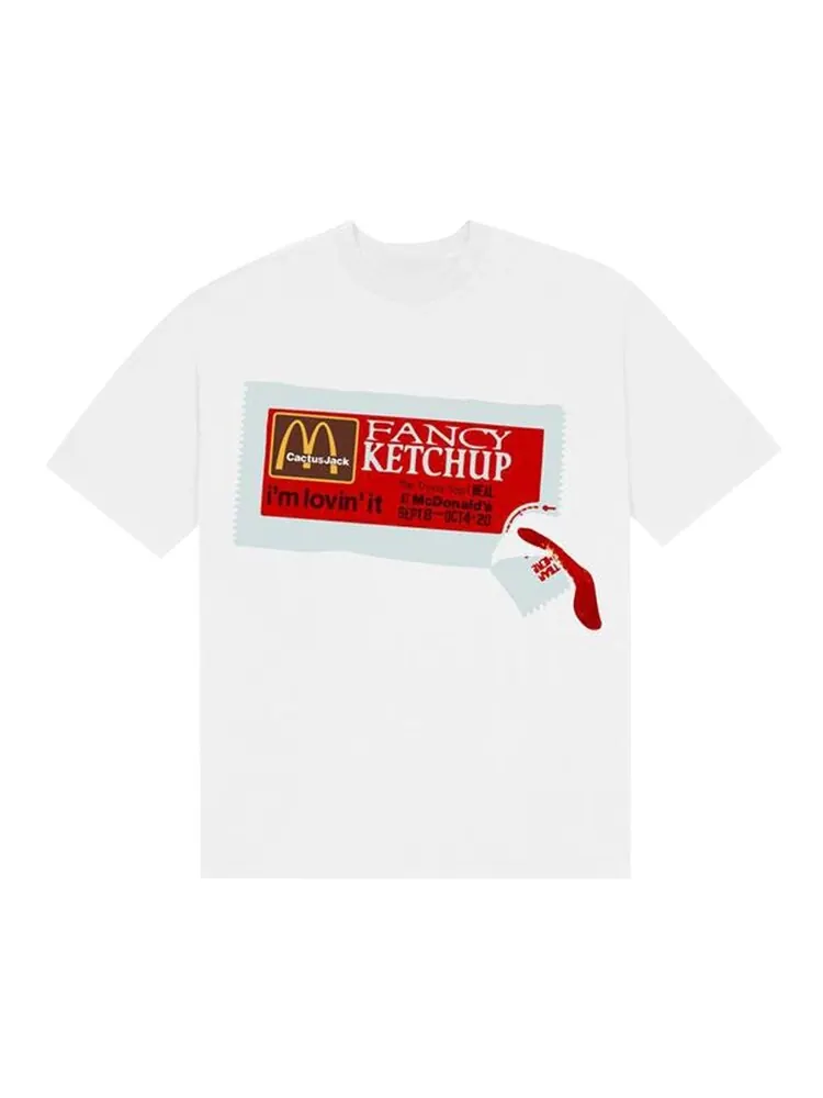 Футболка Cactus Jack by Travis Scott x Cactus Plant Flea Market Ketchup T-Shirt 'White'