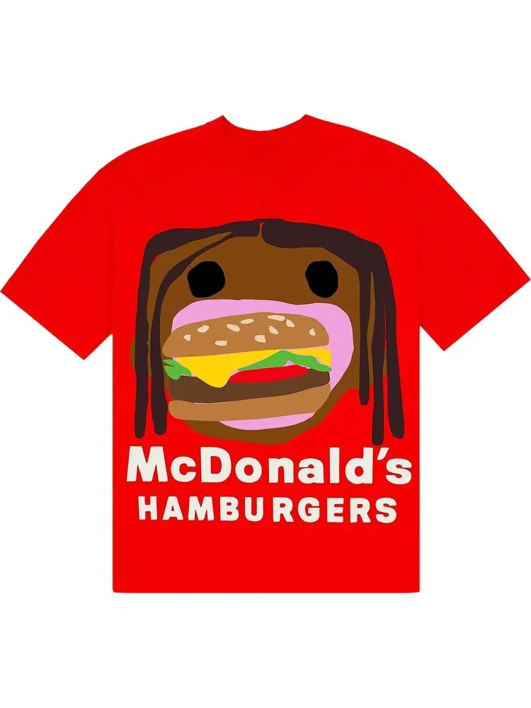 Футболка Cactus Jack by Travis Scott x Cactus Plant Flea Market Burger Mouth T-Shirt 'Red'