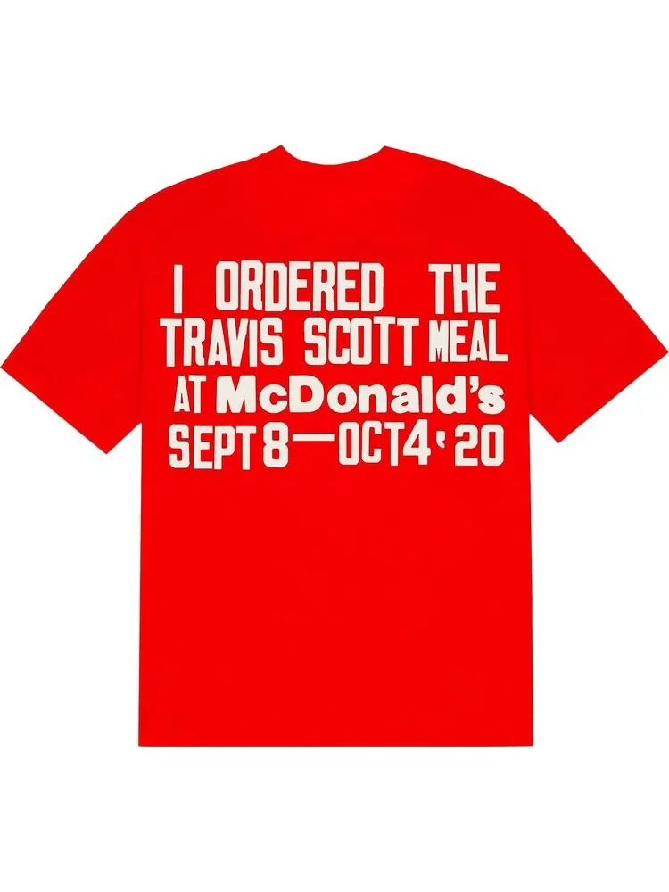 Футболка Cactus Jack by Travis Scott x Cactus Plant Flea Market Burger Mouth T-Shirt 'Red' — изображение 2 из 2, красный