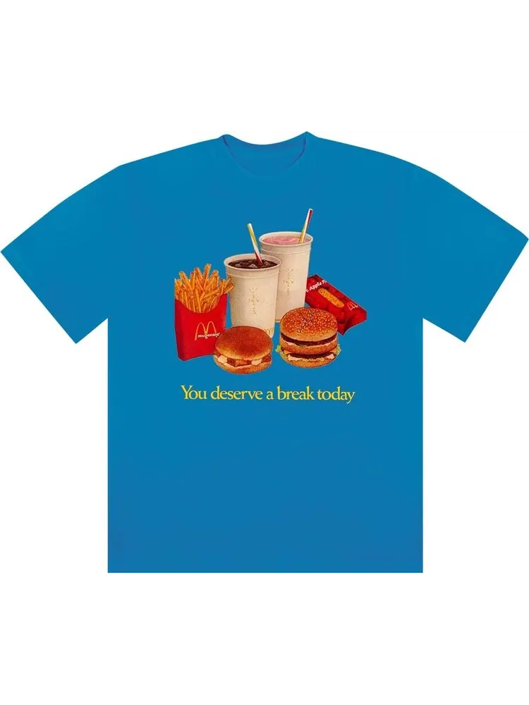 Футболка Cactus Jack by Travis Scott x McDonald's Deserve A Break T-Shirt III 'Blue'