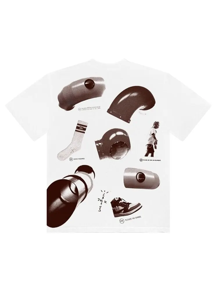 Футболка Cactus Jack by Travis Scott Rules T-Shirt 'White' — изображение 2 из 2, белый