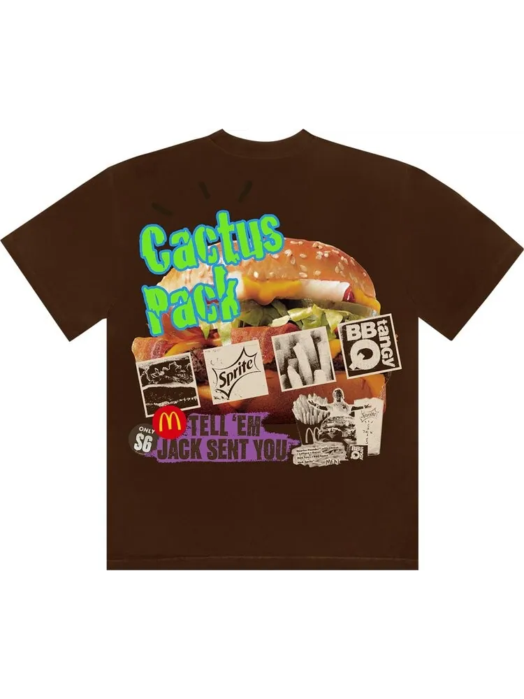 Футболка Cactus Jack by Travis Scott x McDonald's Cactus Pack Vintage Promo T-Shirt 'Brown' — изображение 2 из 2, коричневый