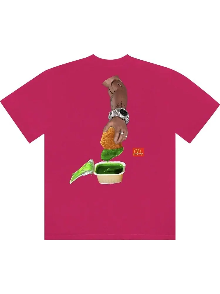 Футболка Cactus Jack by Travis Scott x McDonald's Cactus Sauce T-Shirt II 'Heliconia' — изображение 2 из 2, розовый