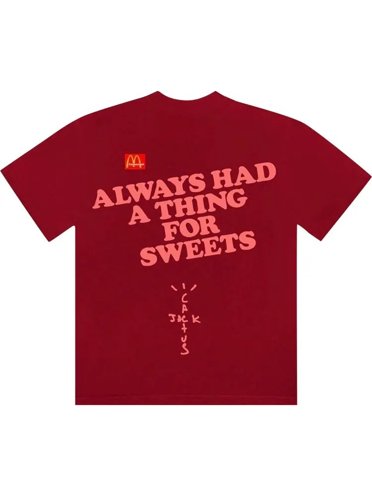Футболка Cactus Jack by Travis Scott x McDonald's Apple Pie с принтом — изображение 2 из 2, красный