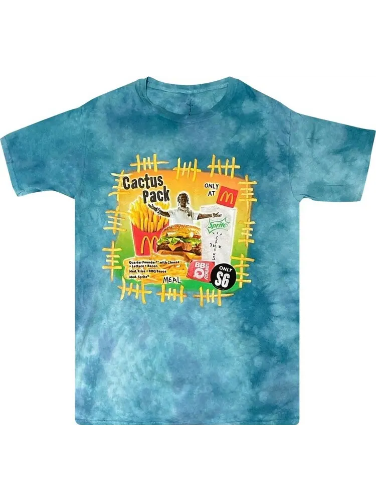 Футболка Cactus Jack by Travis Scott x McDonald's Cactus Pack Vintage Bootleg T-Shirt 'Blue'