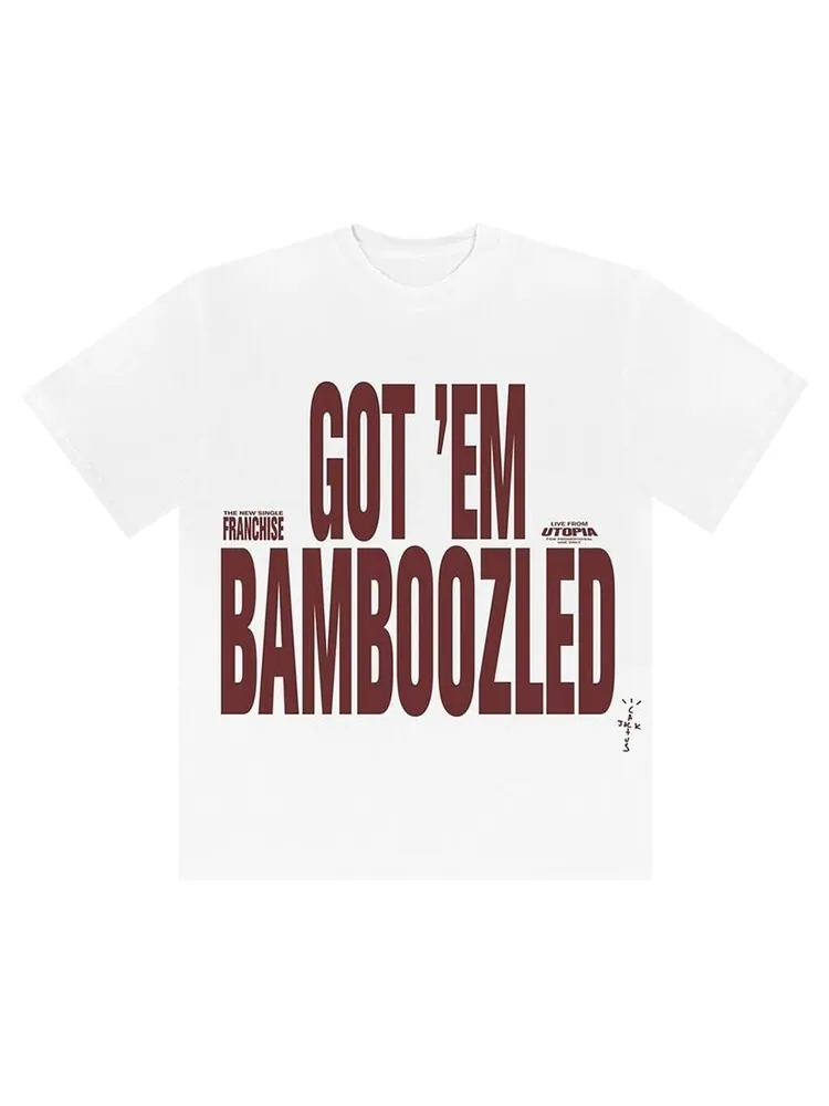 Футболка Cactus Jack by Travis Scott Get Em Bamboozled Franchise Short-Sleeve T-Shirt 'White'