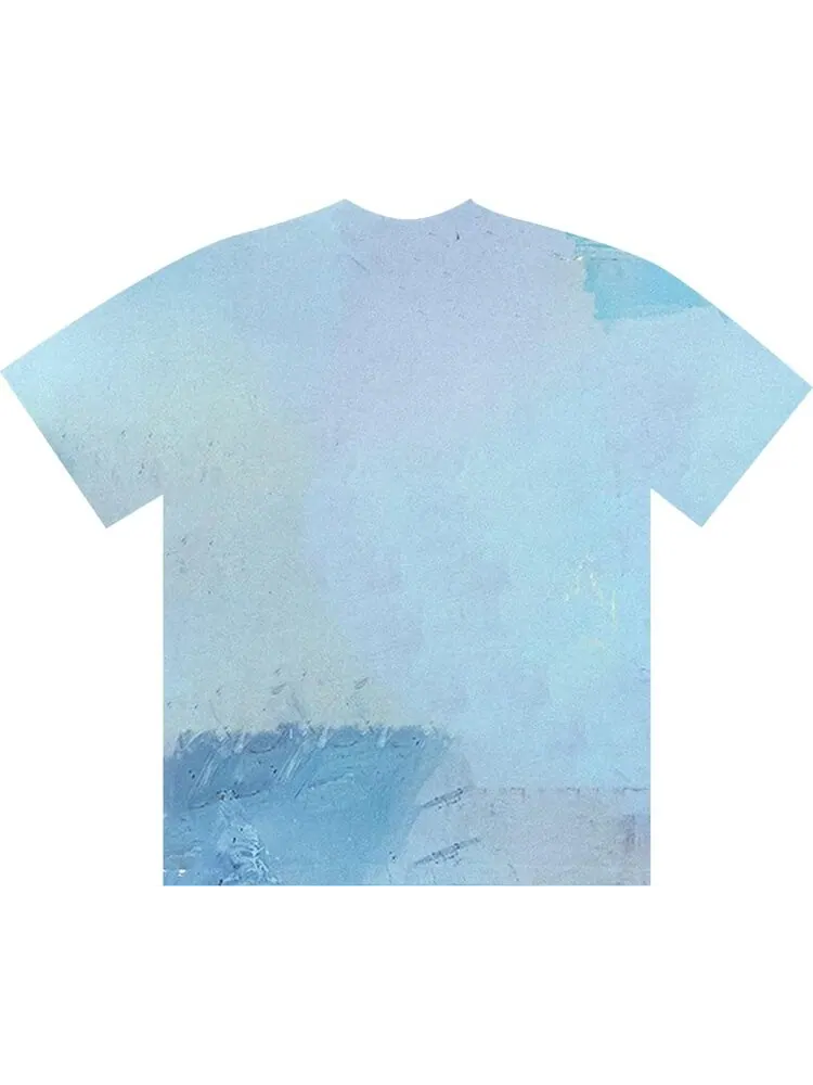 Футболка Cactus Jack by Travis Scott Portrait Of Travis Tie-Dye T-Shirt 'Blue' — изображение 2 из 2, синий