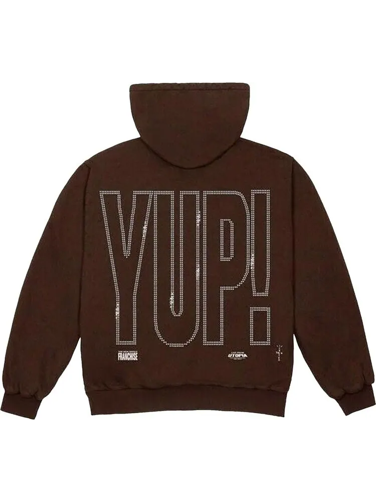 Худи Cactus Jack by Travis Scott YUP! Zip Hoodie 'Brown' — изображение 2 из 2, коричневый