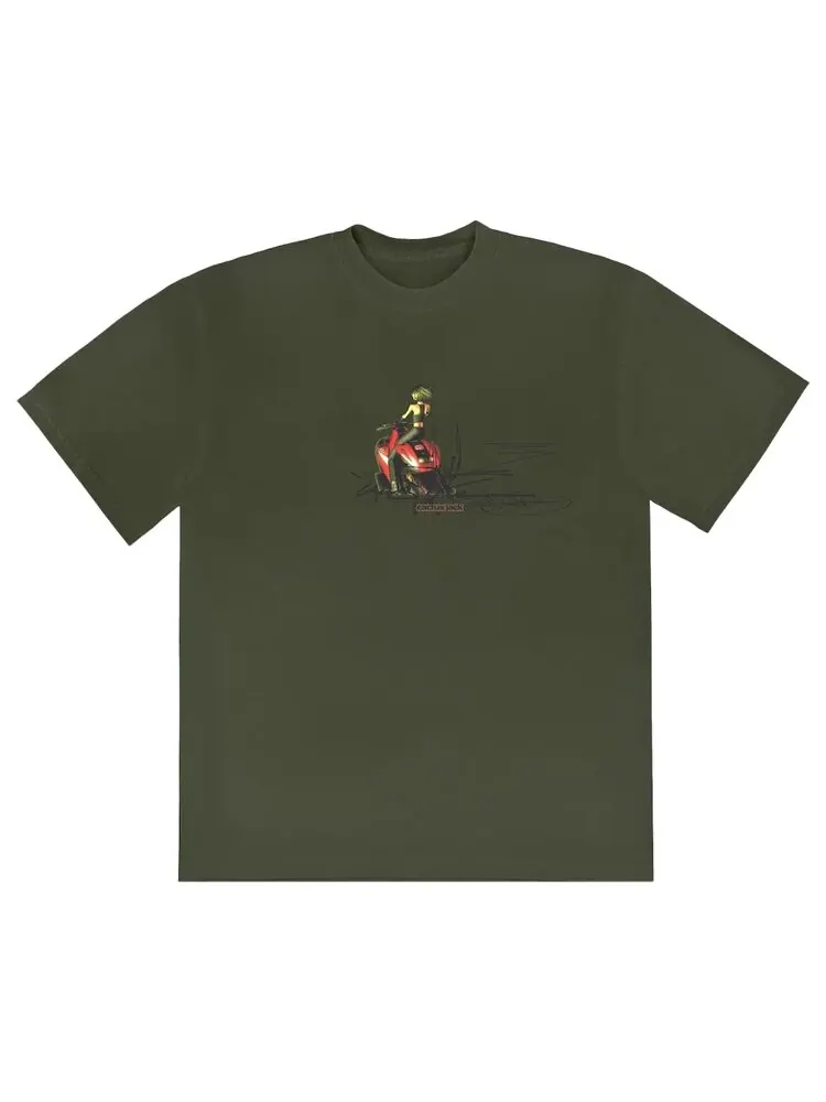 Футболка Cactus Jack By Travis Scott Cactus Jack by Travis Scott Moto Girl 'Olive'