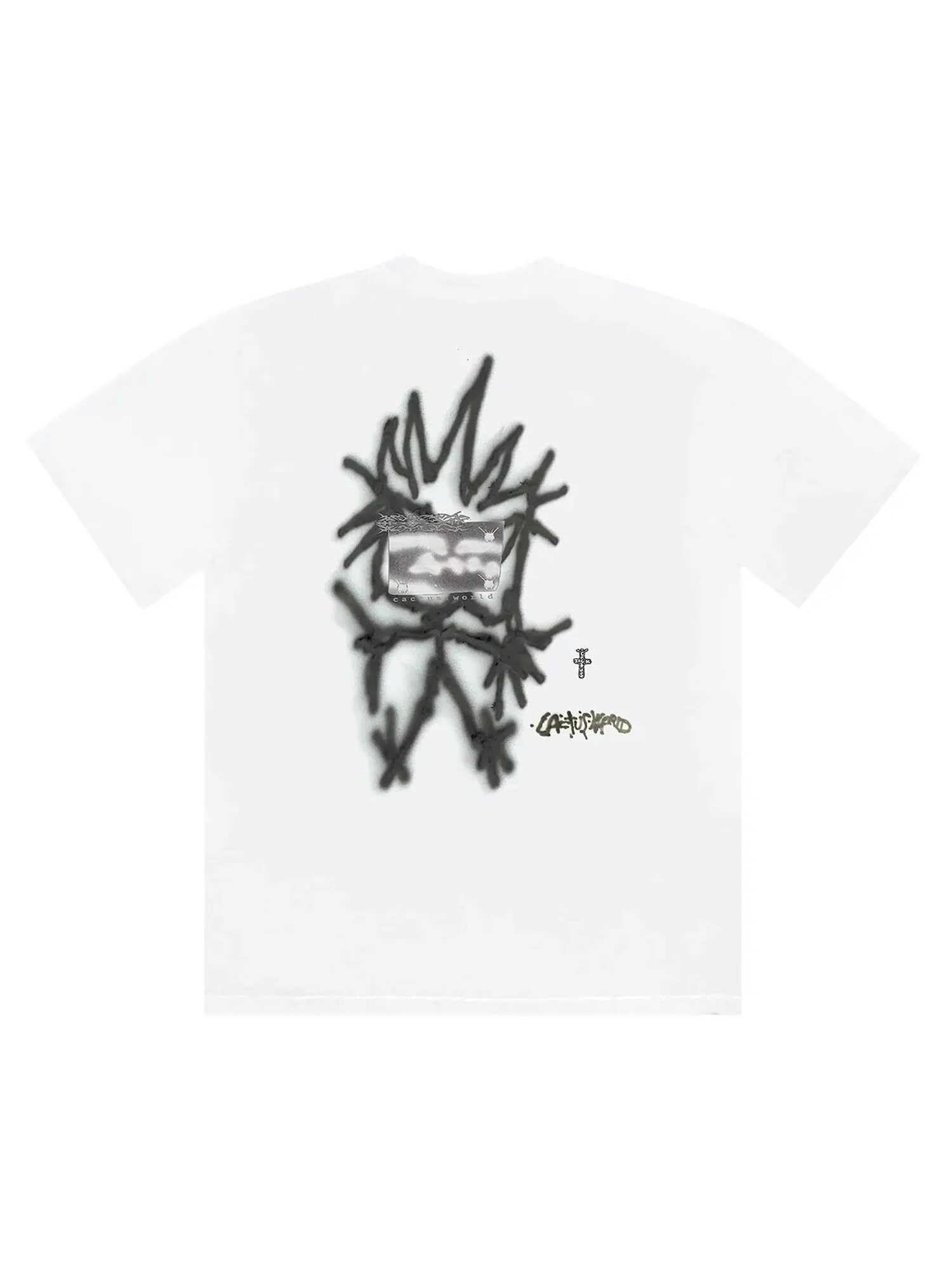 Белая футболка Cactus Jack от Travis Scott Whiteout — изображение 2 из 2, белый
